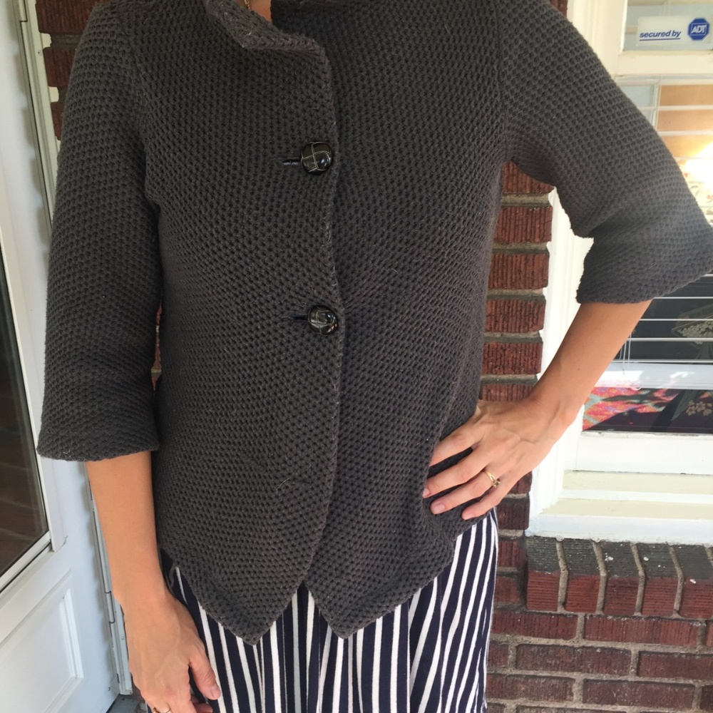 Piko Swing Textured Button Down Jacket Sweater